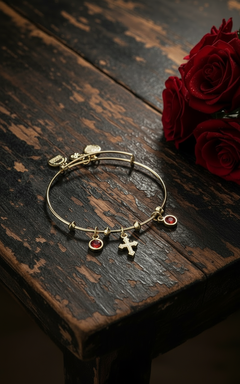 Alex and Ani - Faith & Hope Cross Charm Bangle Bracelet