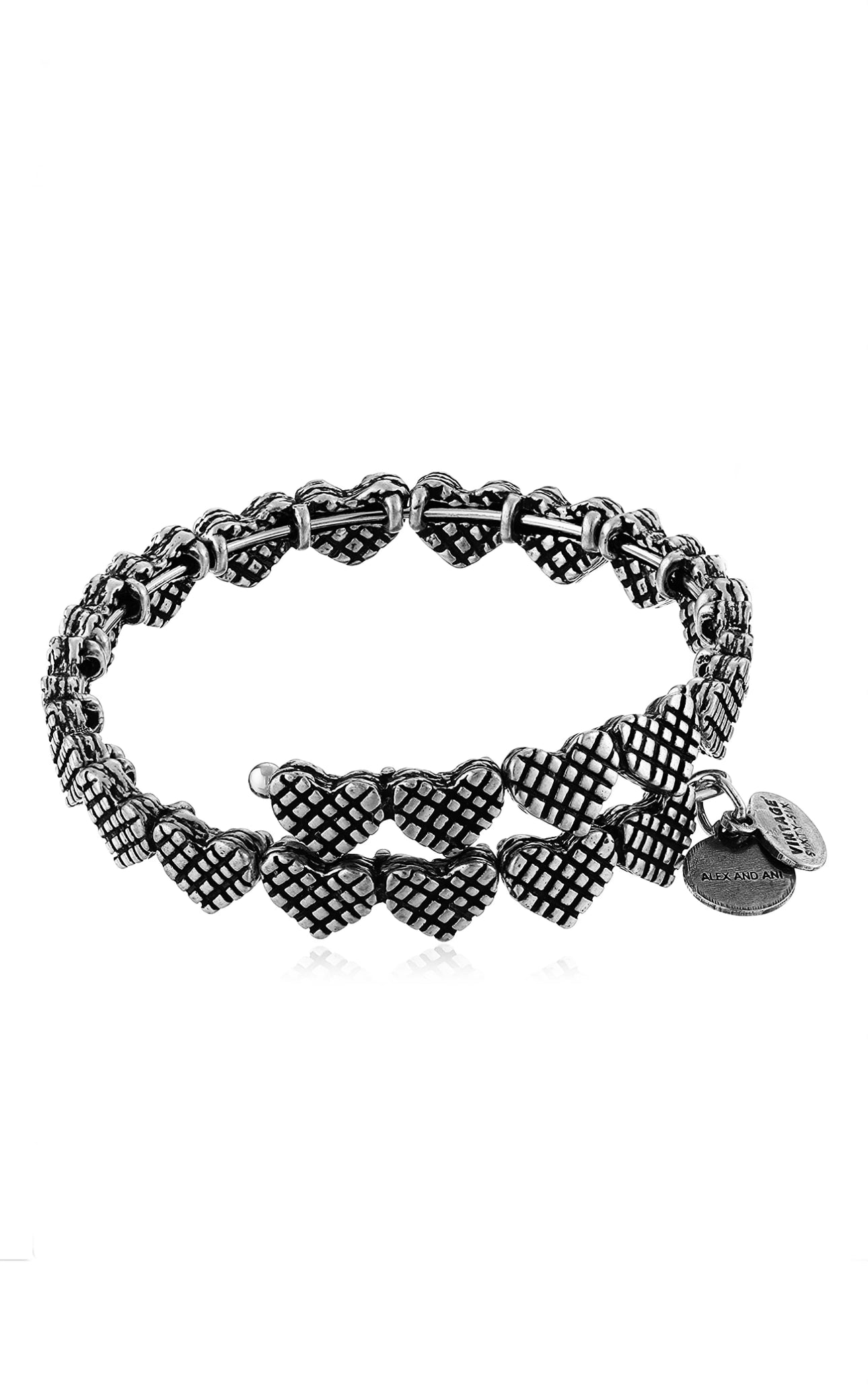 Alex and Ani - Romance Heart Wrap Rafaelian Rose Gold/Silver, Vintage Sixty- Six Bangle Bracelet
