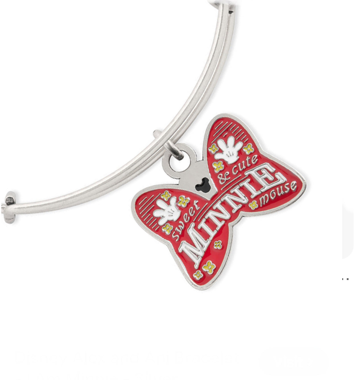 Alex and Ani - Minnie Mouse Bow, Disney Park Exclusive Charm Bangle Bracelet