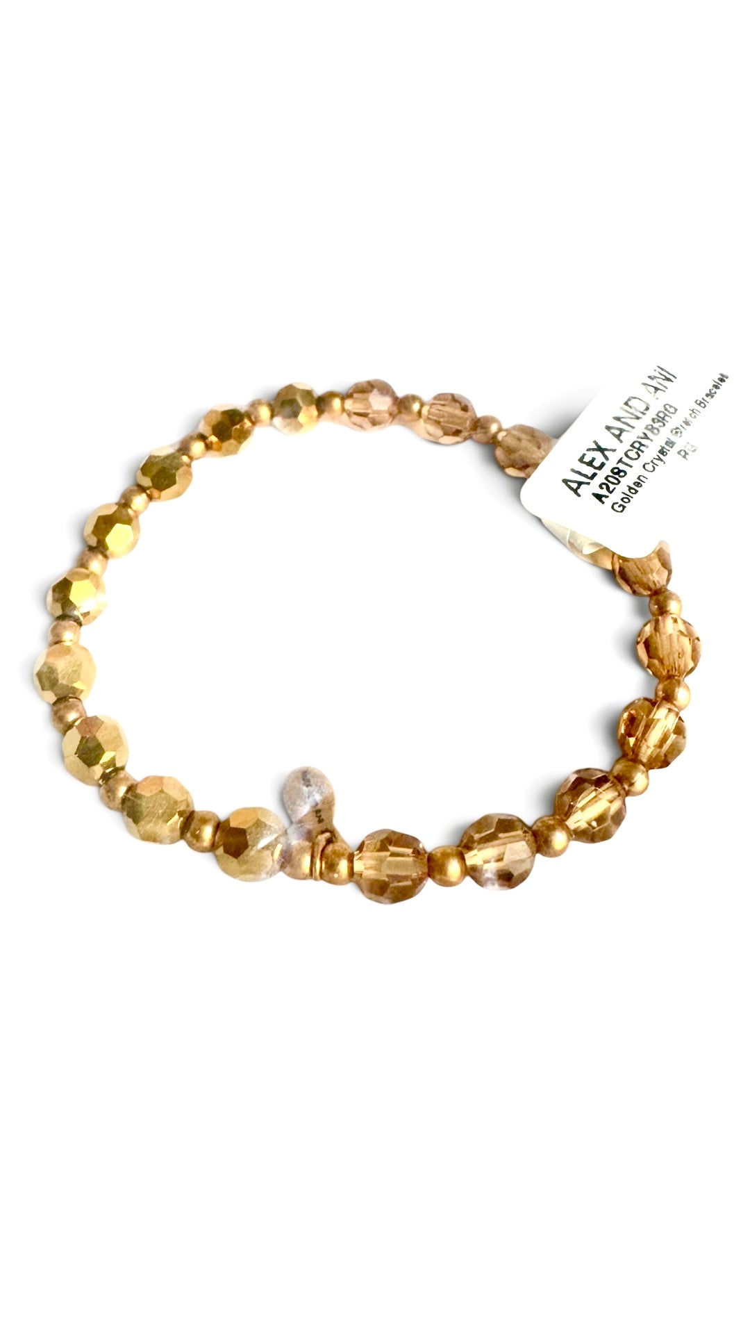 Alex and Ani - Golden Crystal Stretch Beaded Bracelet