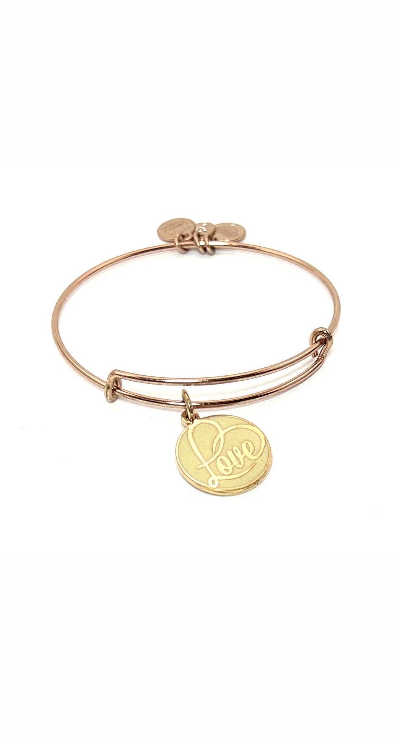 Alex and Ani - Cursive LOVE Color Infusion Charm Bangle Bracelet