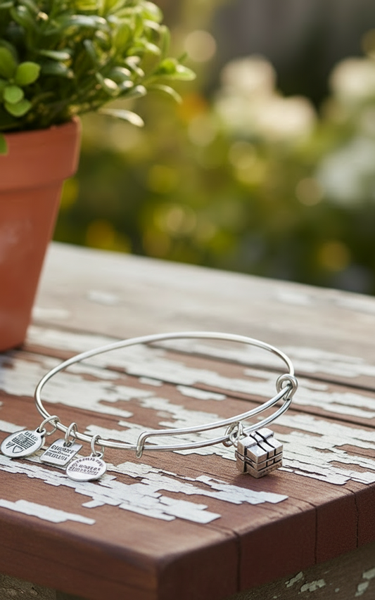 Alex and Ani - Gift Box Charm Bangle Bracelet
