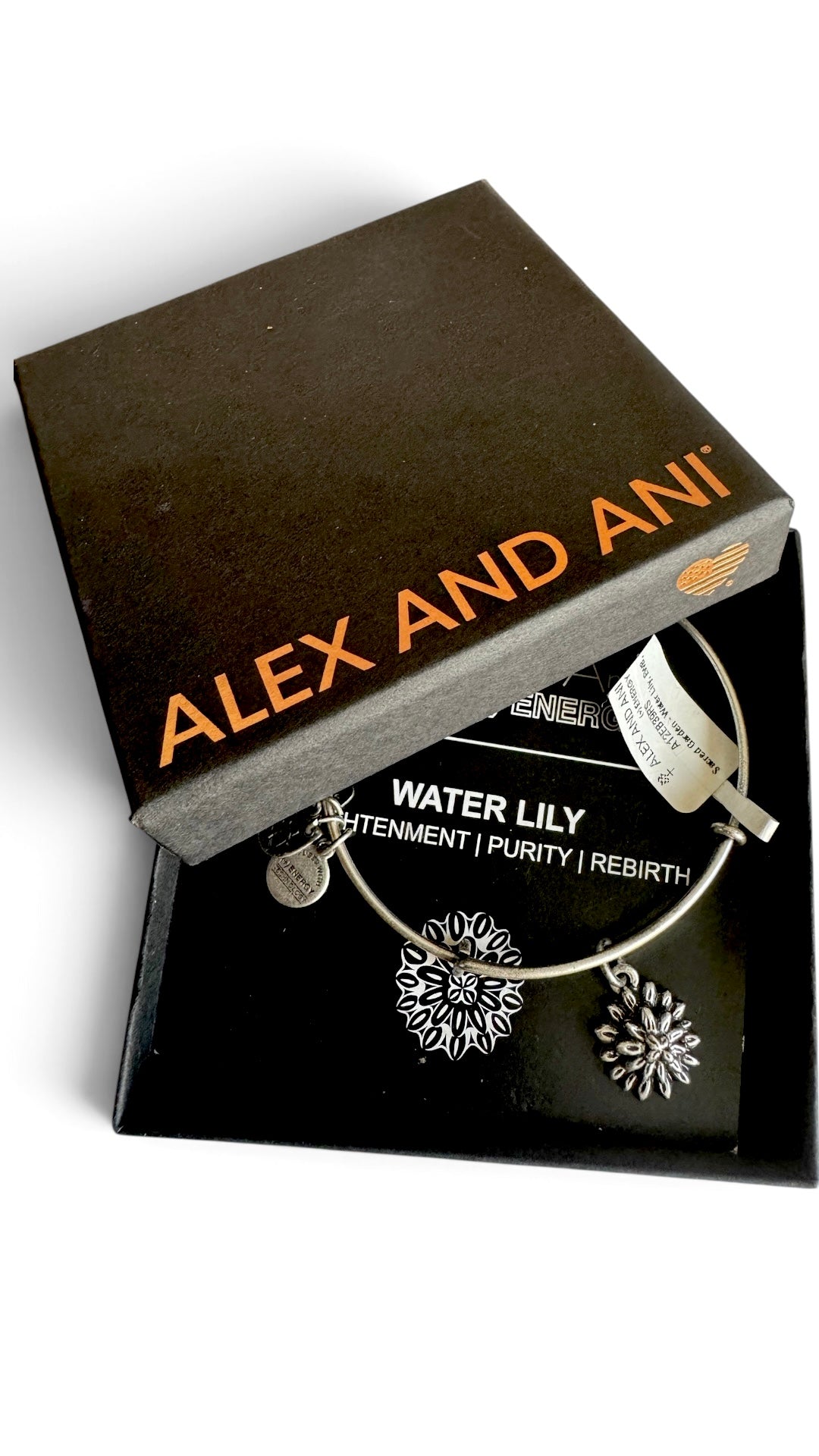 Alex and Ani - Water Lily Charm Bangle Bracelet