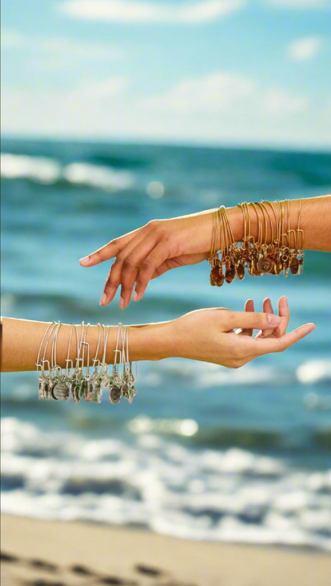 Alex and Ani - Conch Shell Charm Bangle Bracelet