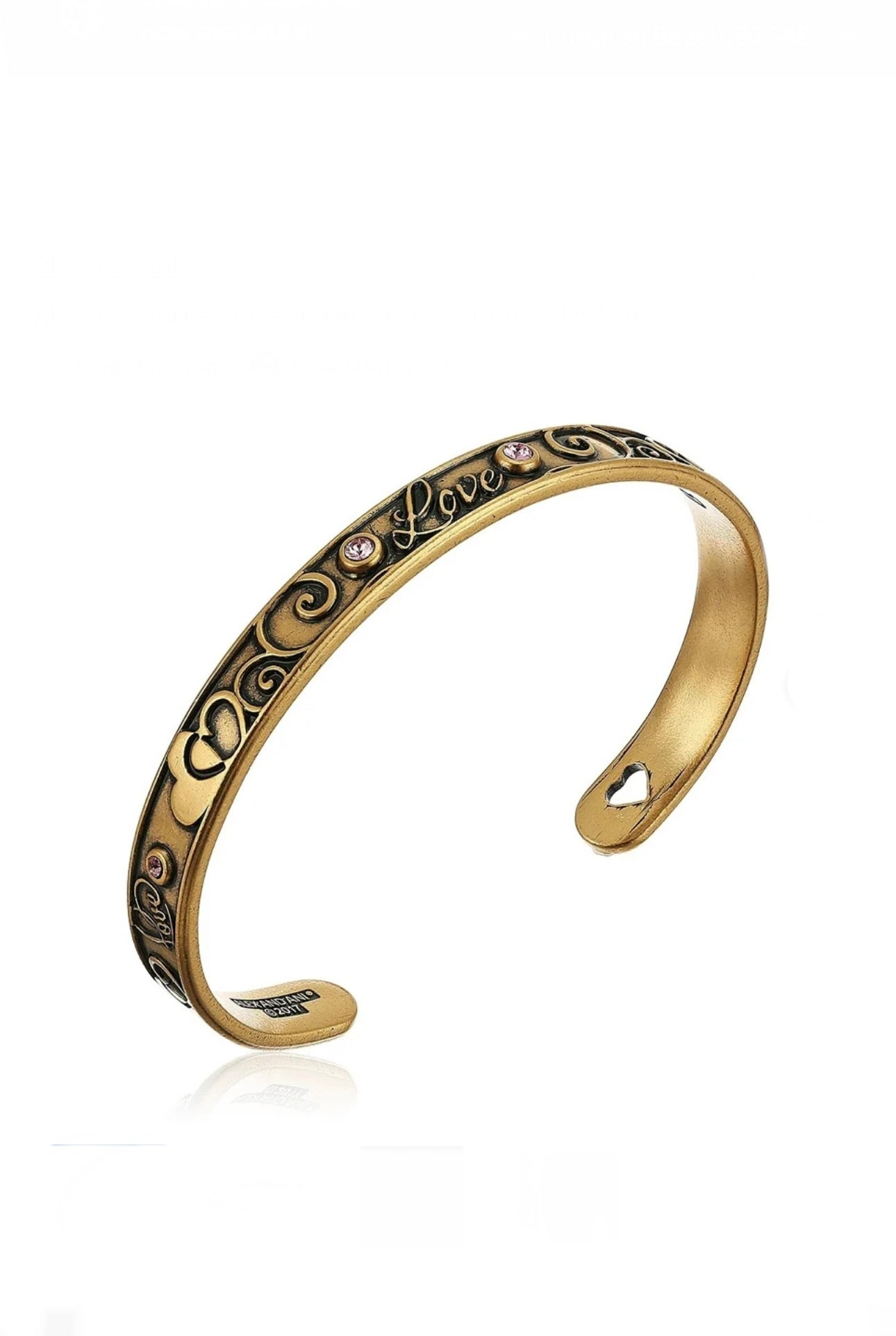 Alex and Ani – Love Cuff with Swarovski Crystals