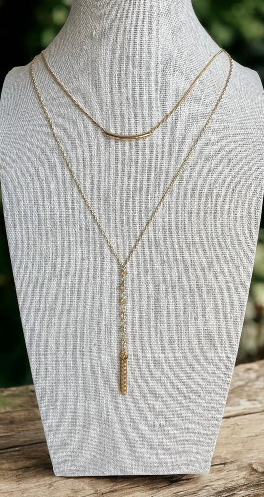 Chan Luu - Double Strand 18k Gold over Sterling Silver with Micro Mini Citrine beads