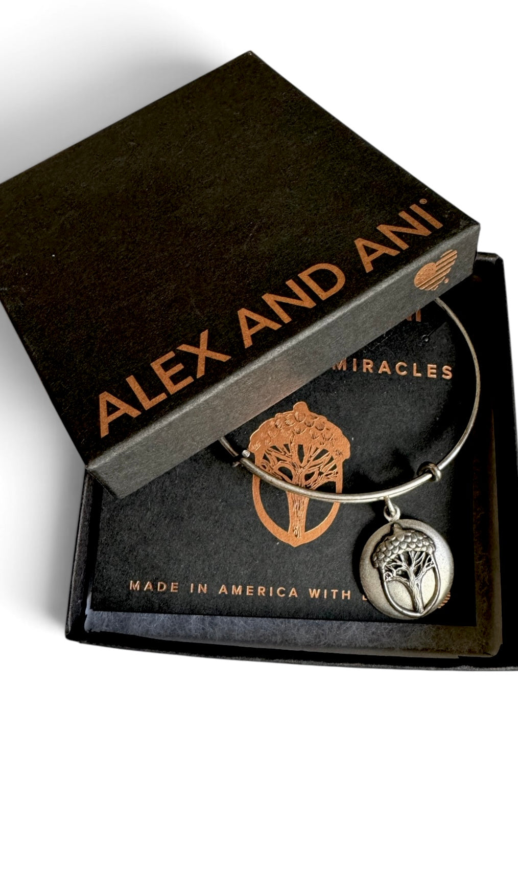Alex and Ani - Unexpected Miracles Embossed Charm Bangle Bracelet