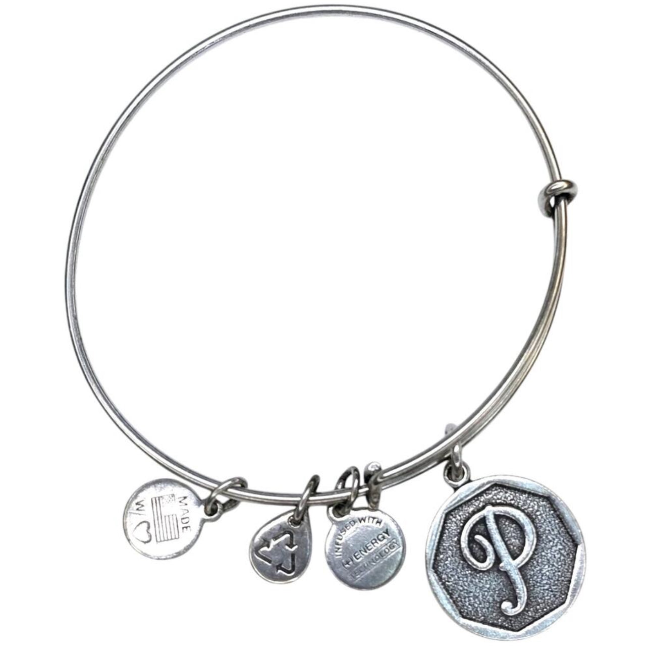 Alex and Ani - “P” Initial Charm Bangle Bracelet