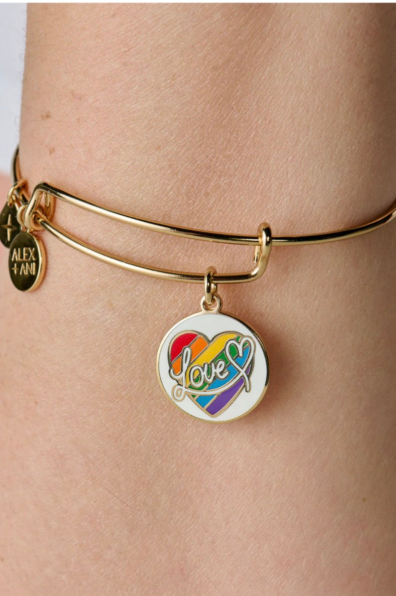 Alex and Ani - Love Rainbow Charm Bangle Bracelet