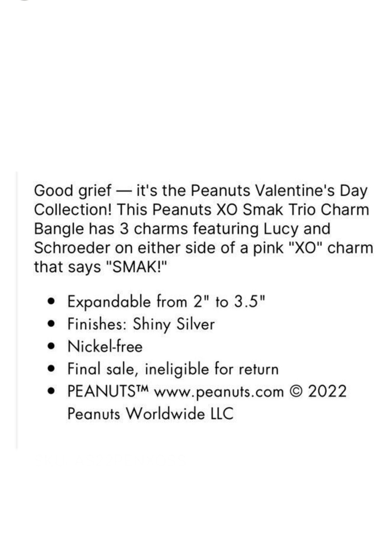 Alex and Ani - Peanuts XO SMAK Trio Charm Bangle Bracelet