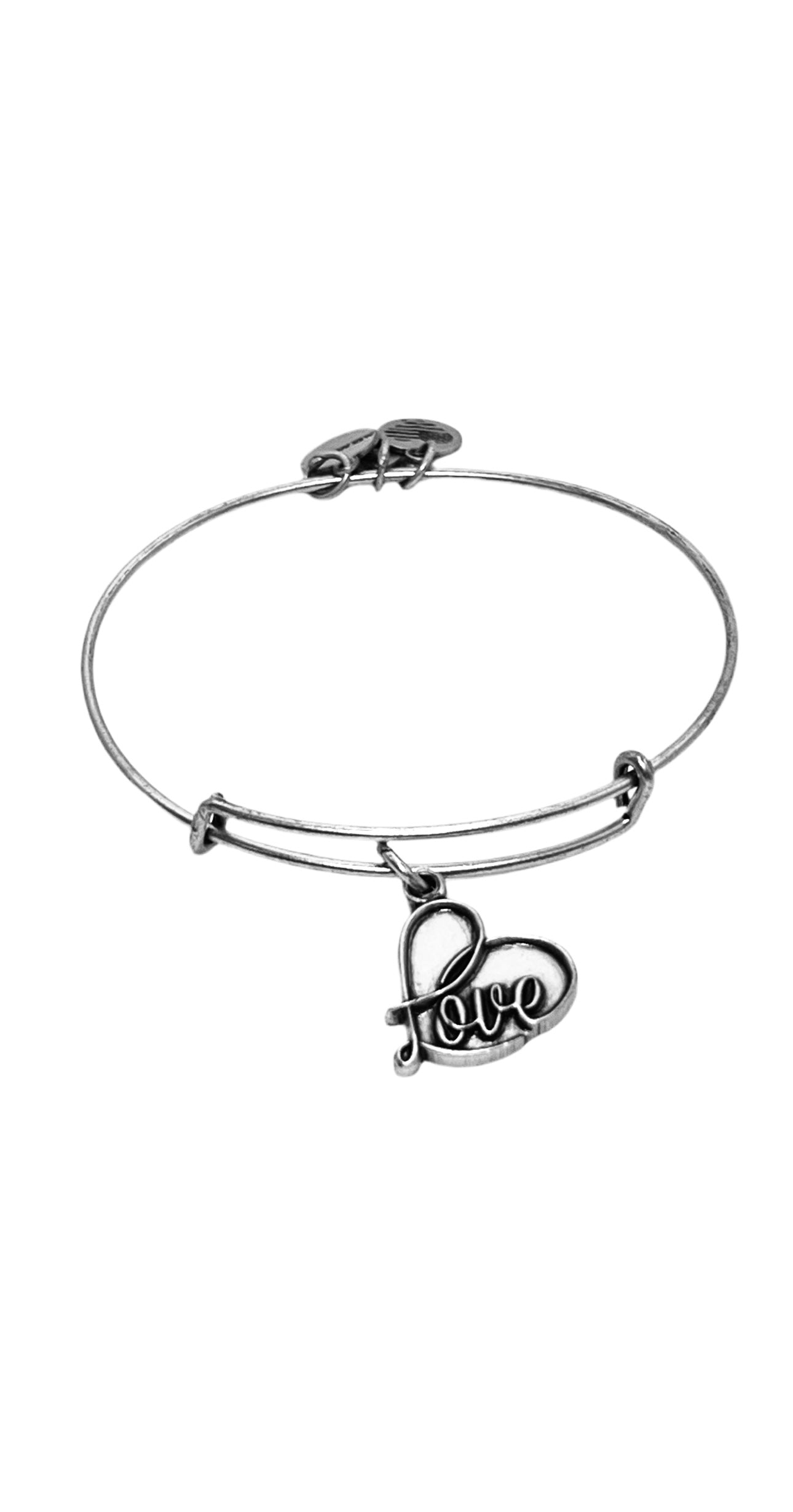 Alex and Ani - 2 Styles - Cursive LOVE Charm Bangle Bracelet