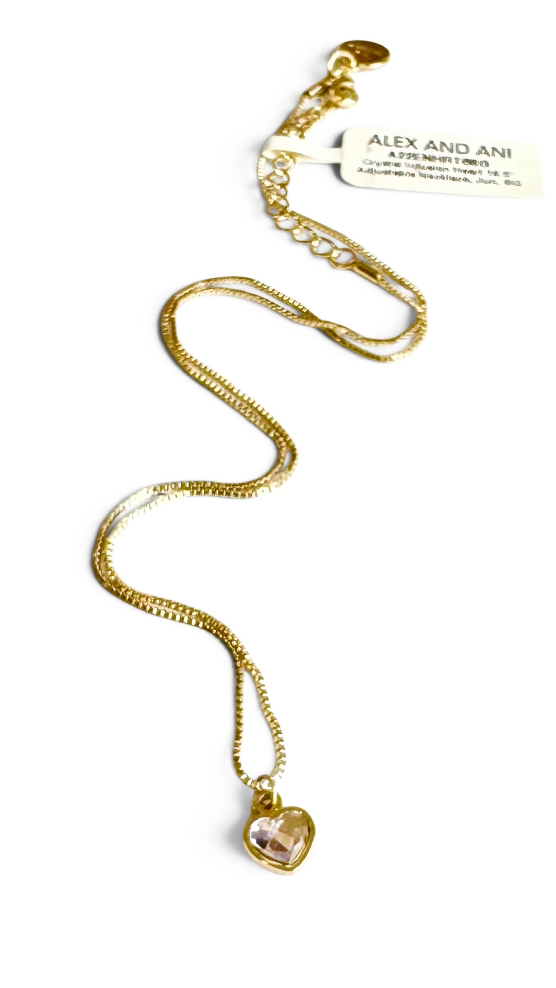 Alex and Ani - Dainty Box Chain with June’s Crystal Infusion Heart Charm Pendant Necklace
