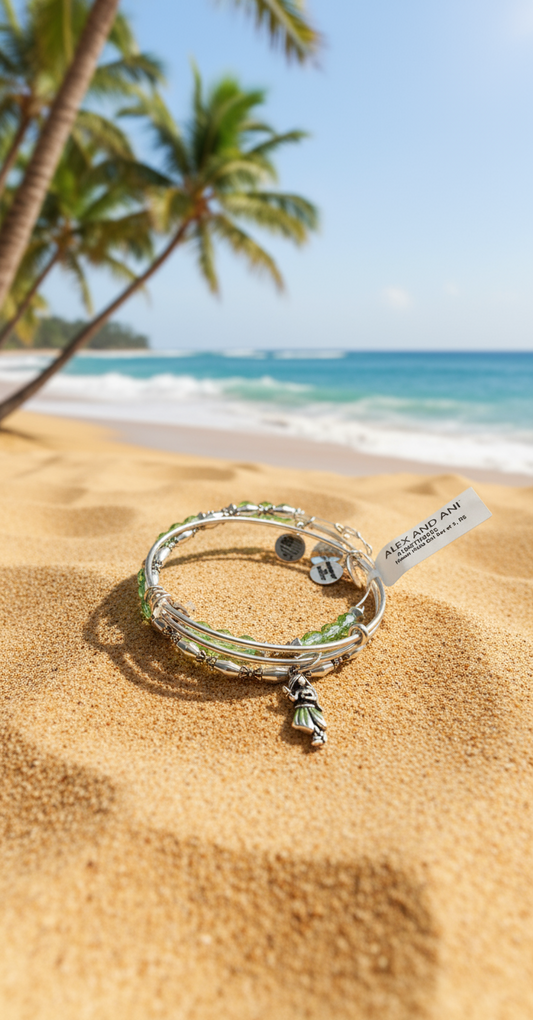 Alex and Ani - Hawaii Hula Girl Charm Destination Bangle Bracelet, Set of 3
