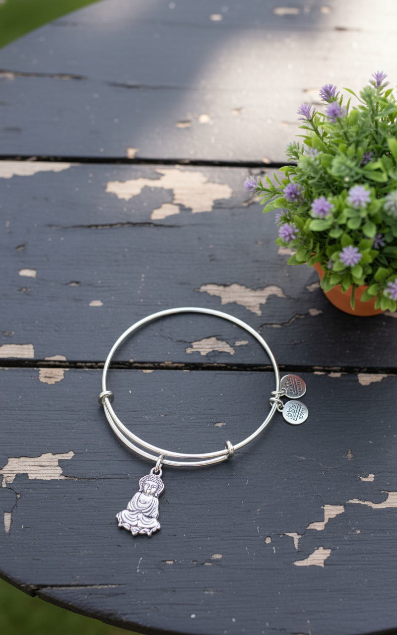 Alex and Ani - Buddha Charm Bangle Bracelet