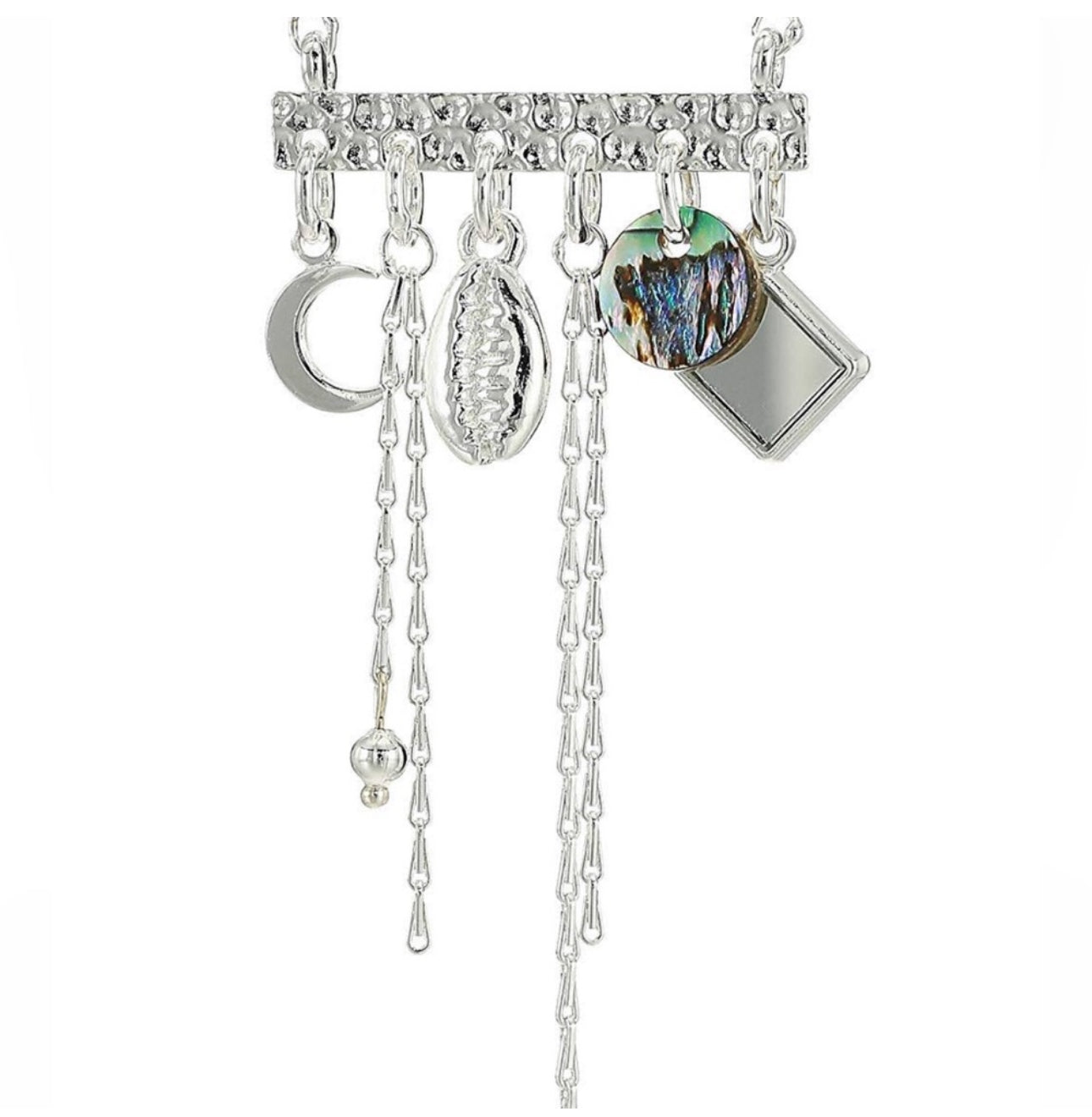 Alex and Ani - Conch and Puka Shell With Abalone Shell Charm Necklace