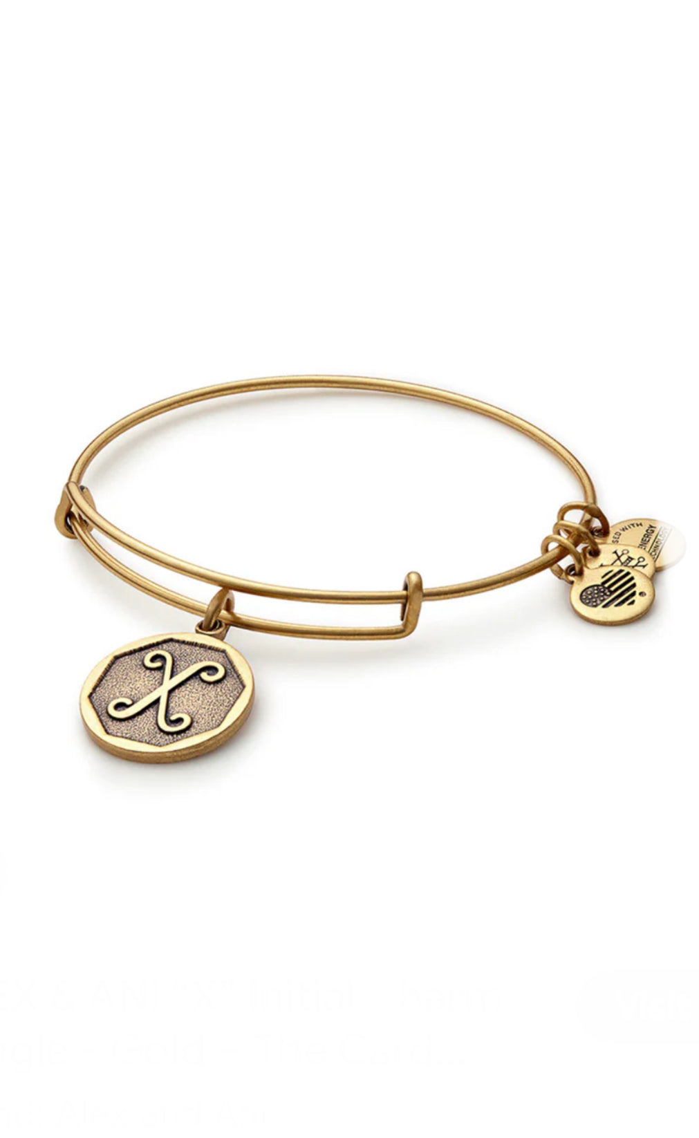 Alex and Ani - “X” Initial Bracelet Charm Bangle - New With Tags