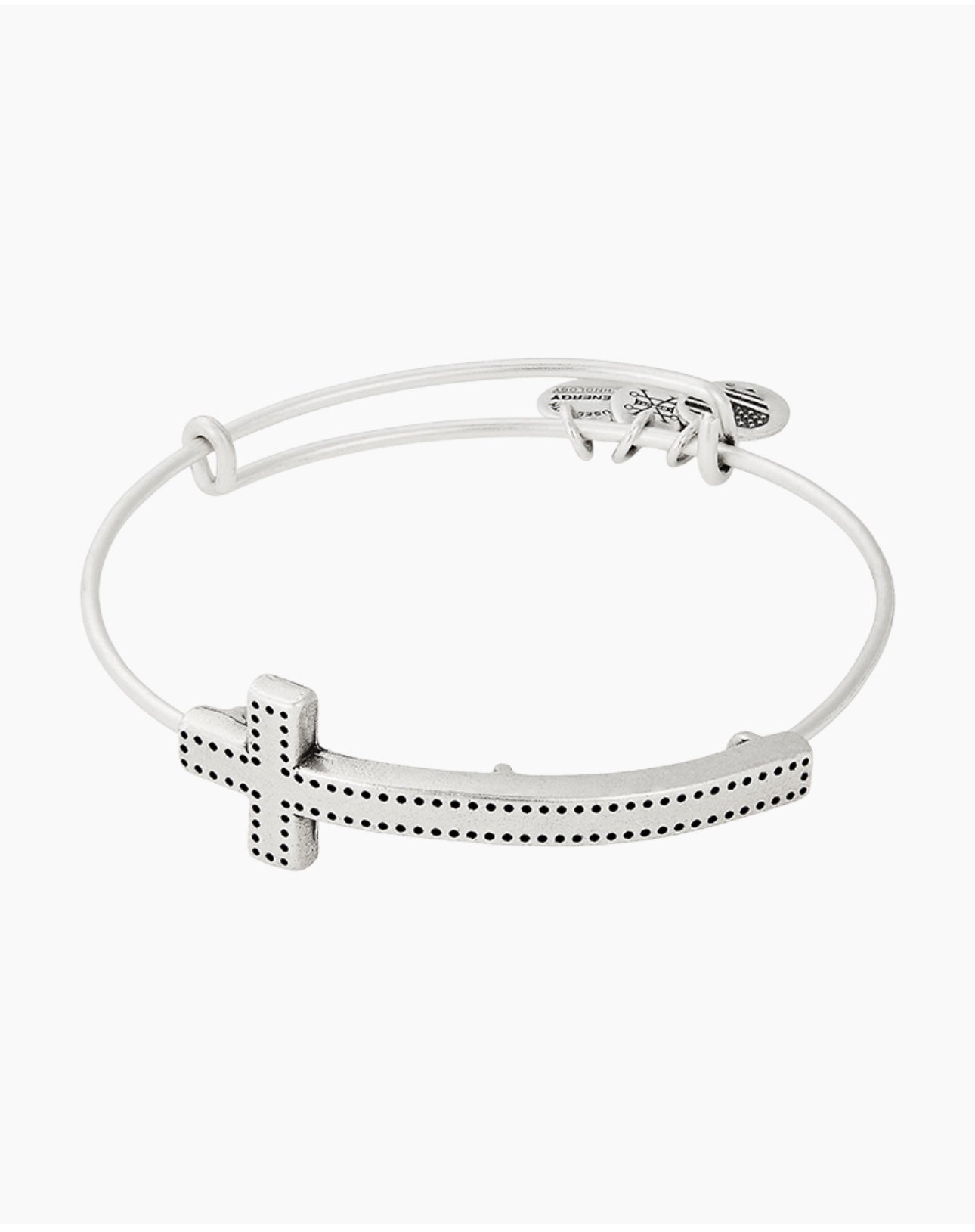Alex and Ani - Sideways Cross Wrap Wire Bangle Bracelet Rafaelian Silver/Gold®