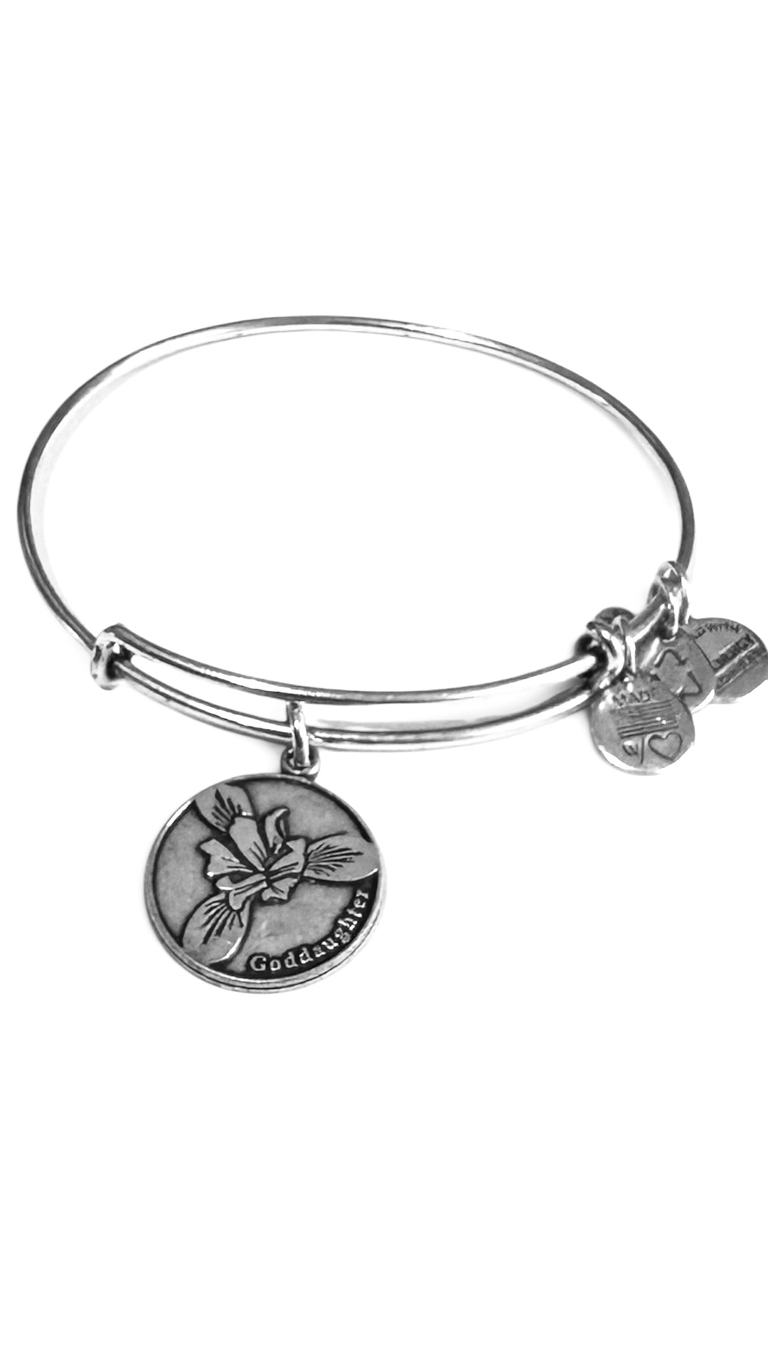 Alex and Ani - Goddaughter with Iris Charm Bangle Bracelet