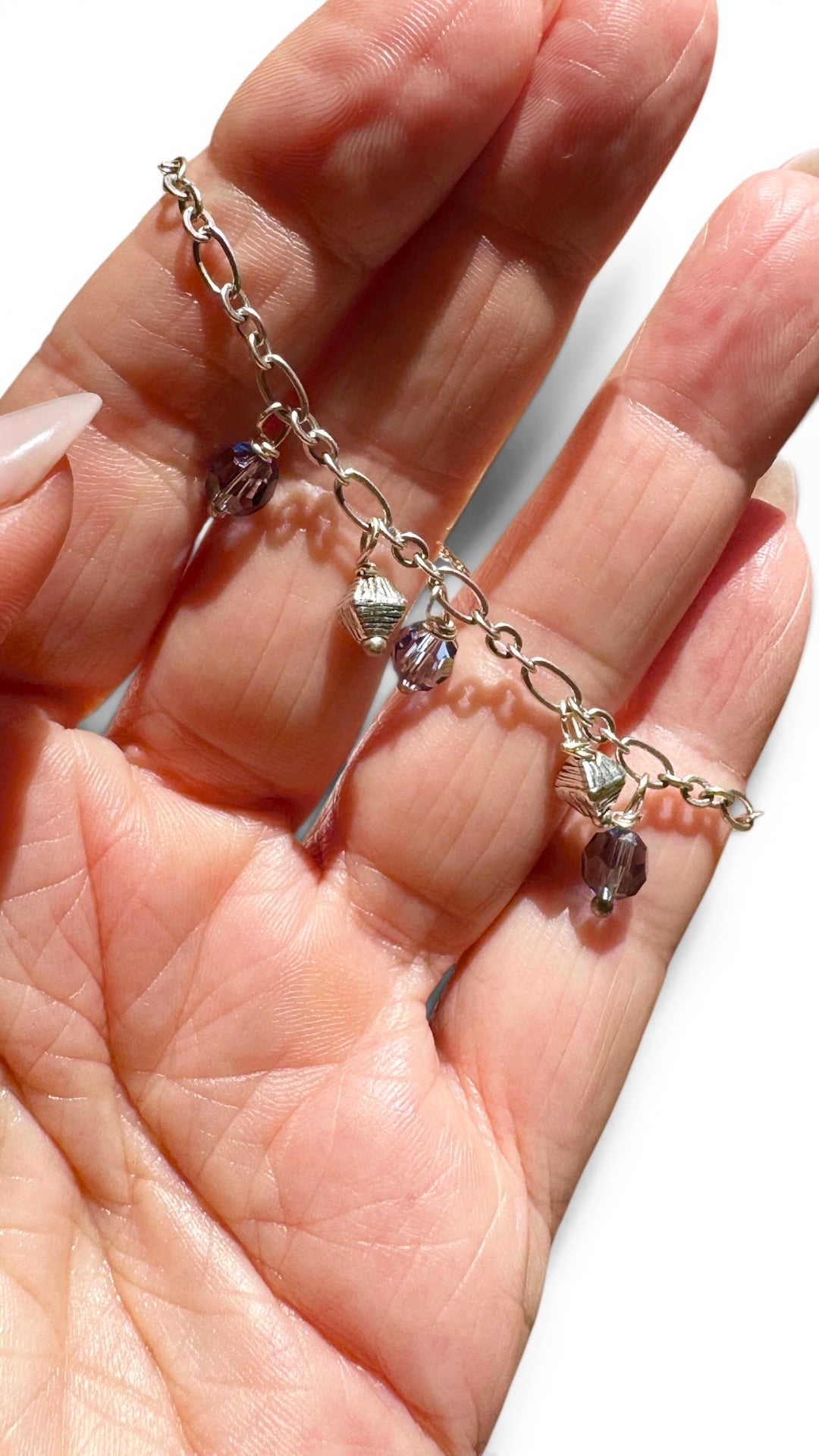 Alex and Ani - Swarovski Crystal Charm Pull Chain Bracelet with Silver Beads