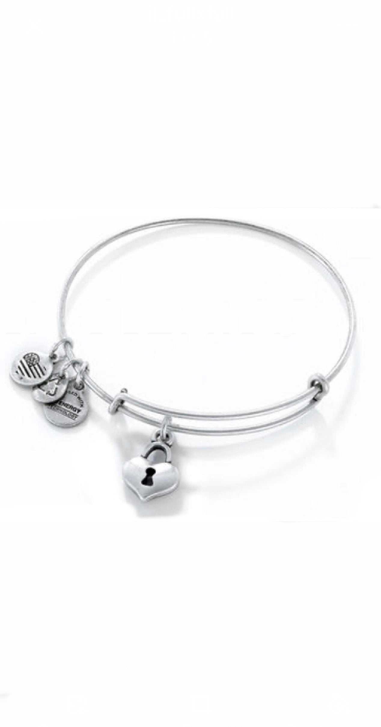 Alex and Ani - Key to Your Heart Charm Bangle, Heart Lock Bracelet