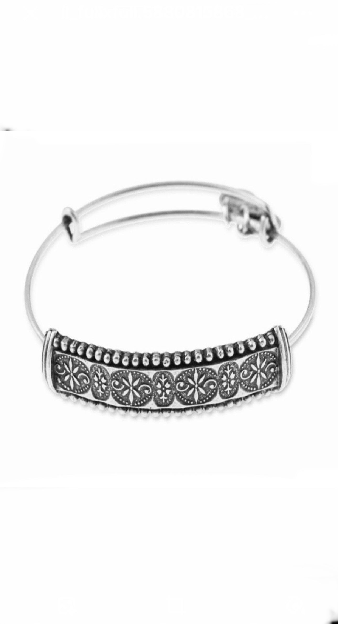 Alex and Ani - Trapeze Flower Expandable Bangle, Bracelet