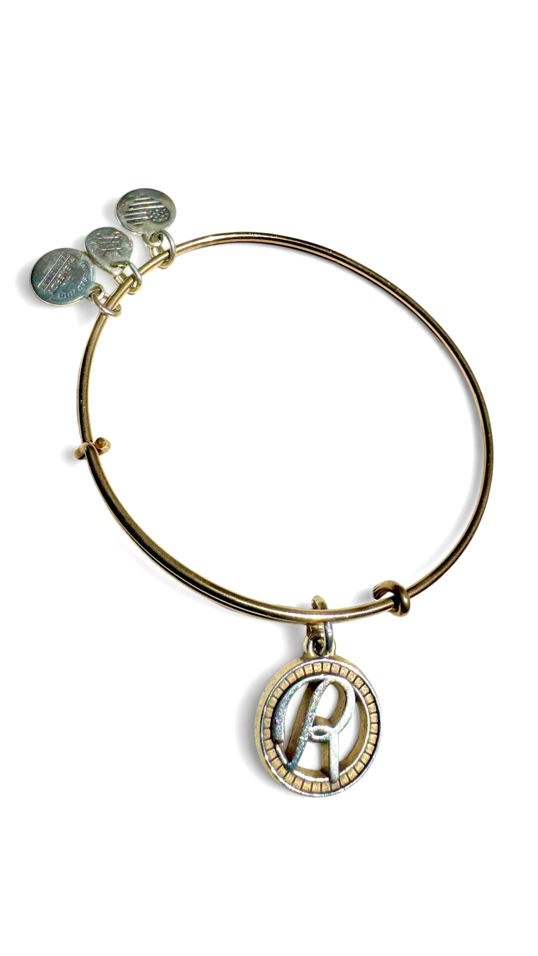 Alex and Ani - “R” Initial Charm Bangle Bracelet, Letter R