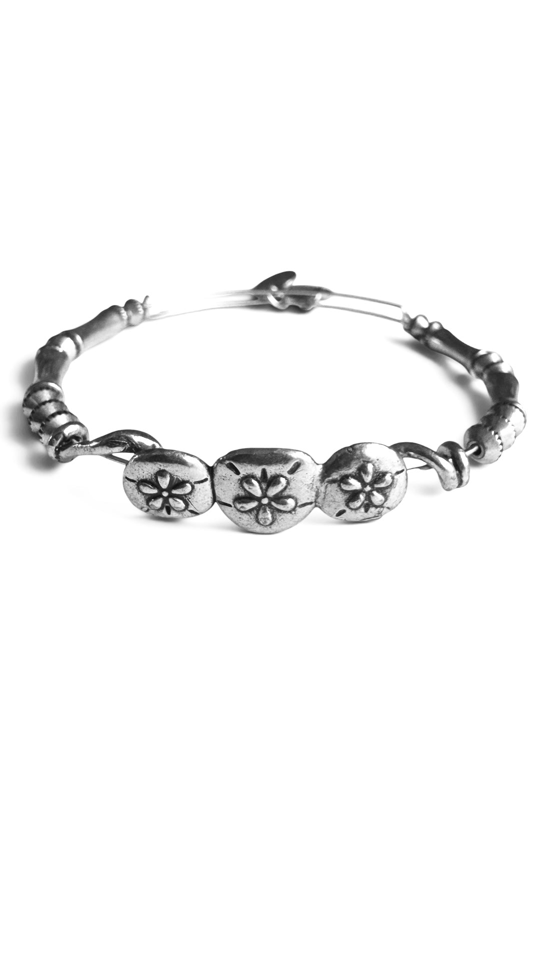 Alex and Ani - Sand Dollar Beaded Charm Wrap Bangle Bracelet