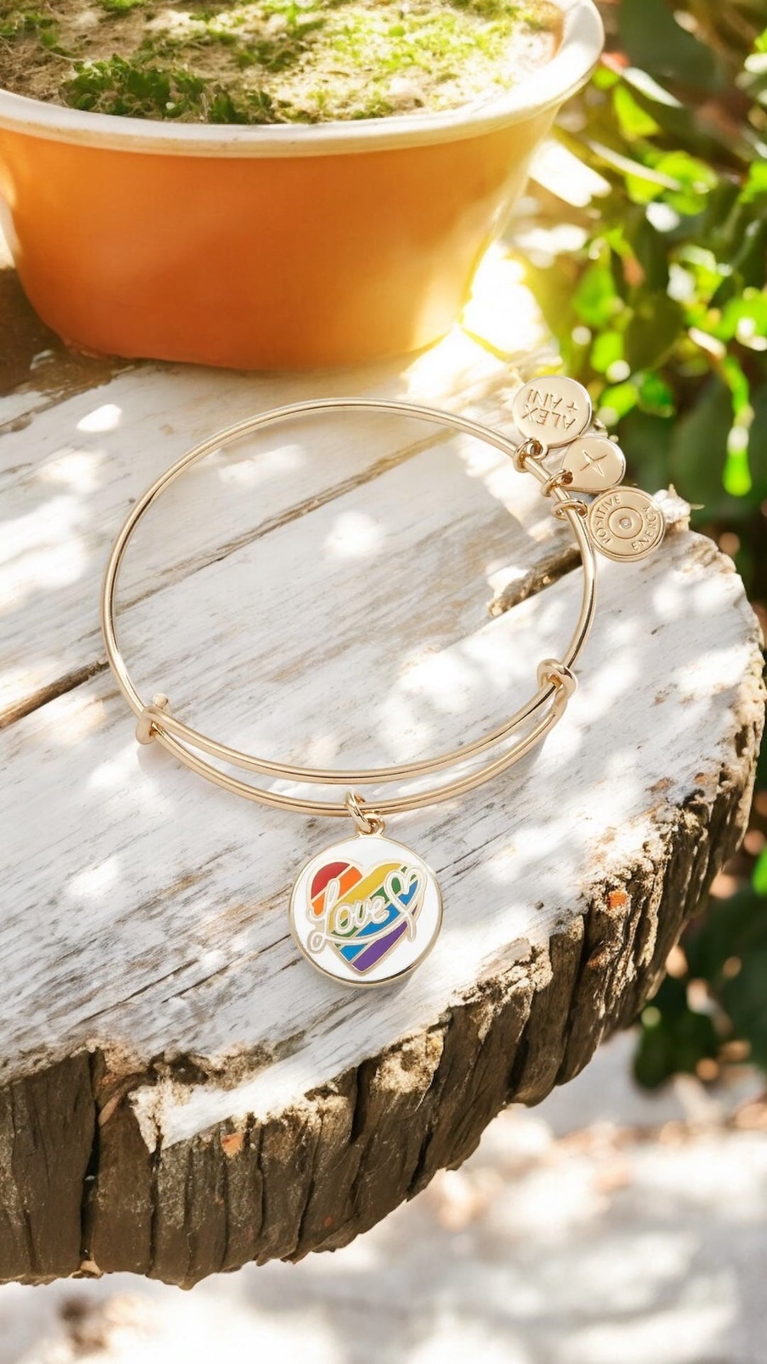 Alex and Ani - Love Rainbow Charm Bangle Bracelet