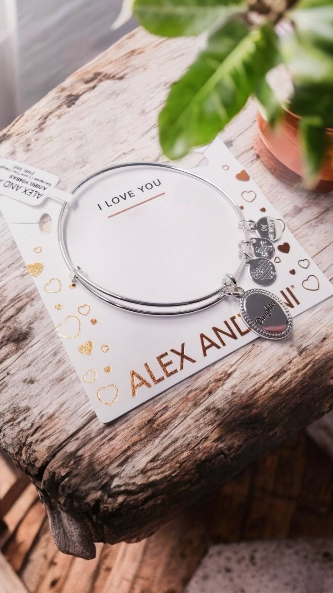 Alex and Ani - Because I love You Daughter VI Blessing Charm Bangle Bracelet