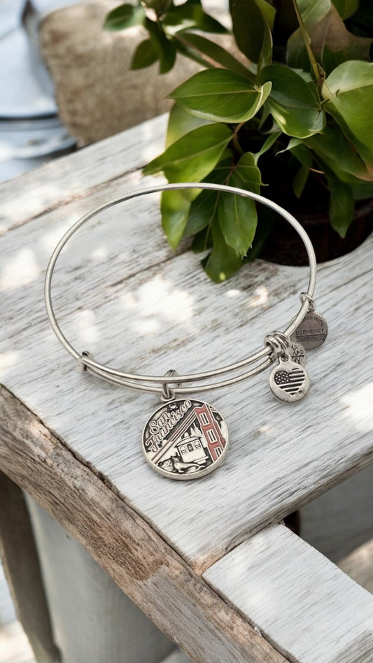Alex and Ani - San Francisco Charm Bangle Bracelet • The Golden Gate City