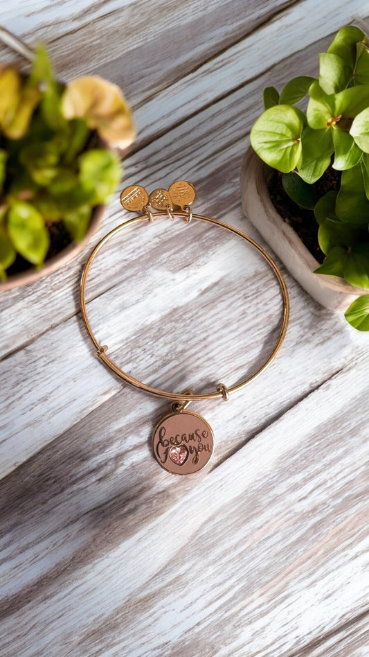 Alex and Ani - Color Infusion I Love You Charm Bangle Bracelet With Swarovski Crystal Heart