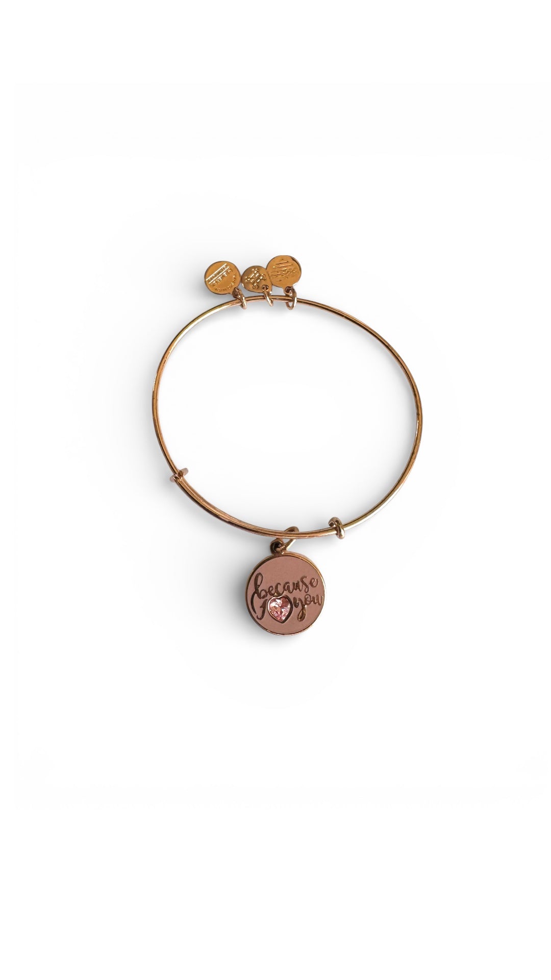 Alex and Ani - Color Infusion I Love You Charm Bangle Bracelet With Swarovski Crystal Heart