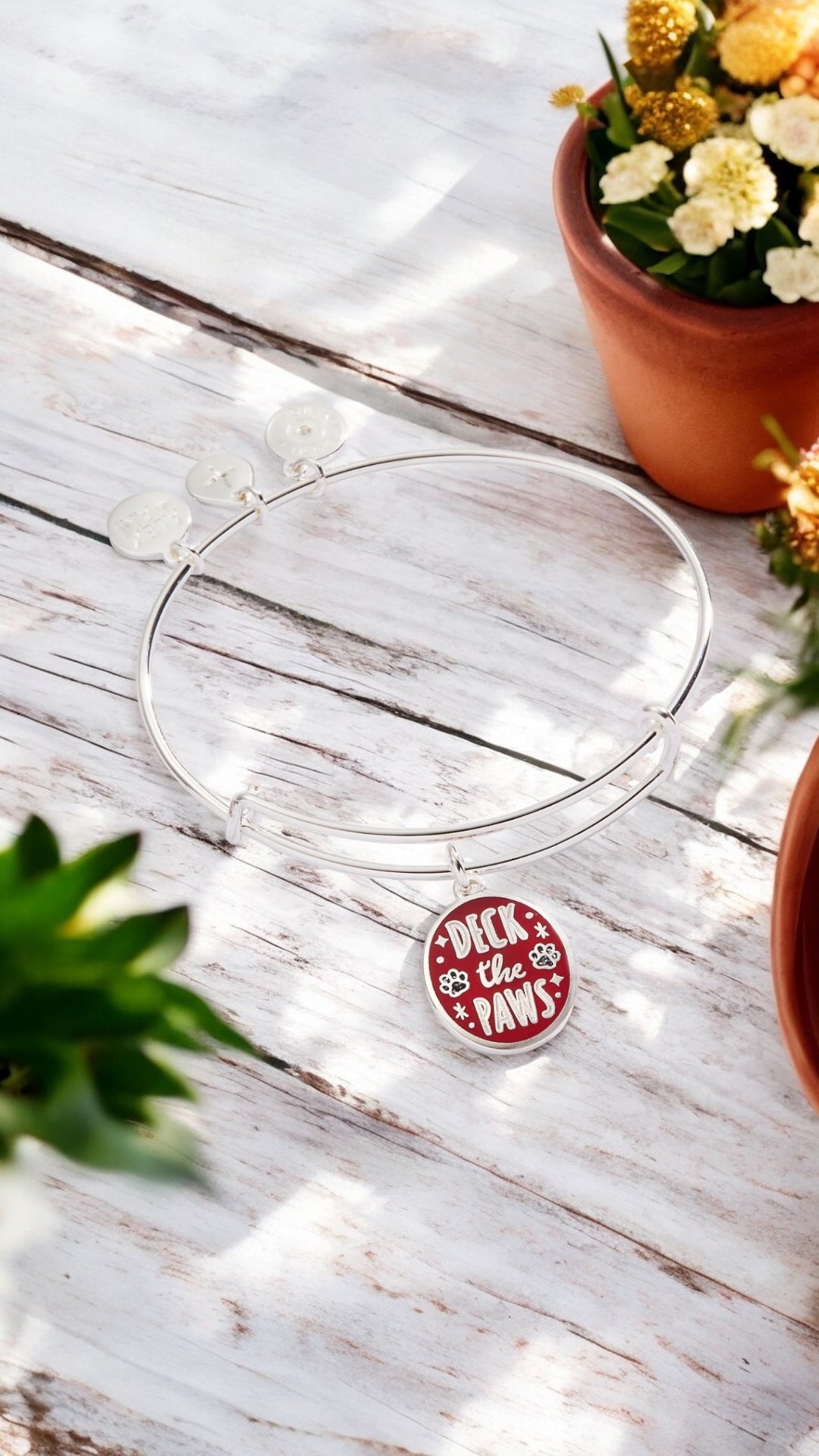Alex and Ani - “Deck the Paws” Charm Bangle Bracelet