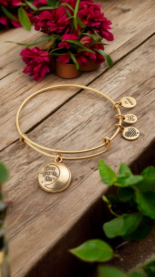 Alex and Ani - ‘I Love You To The Moon’ Charm Bangle Bracelet