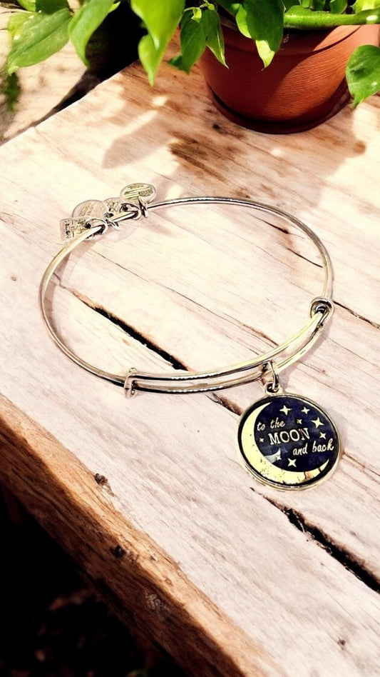 Alex and Ani - Art Infused ‘To The Moon and Back’ Charm Bangle Bracelet