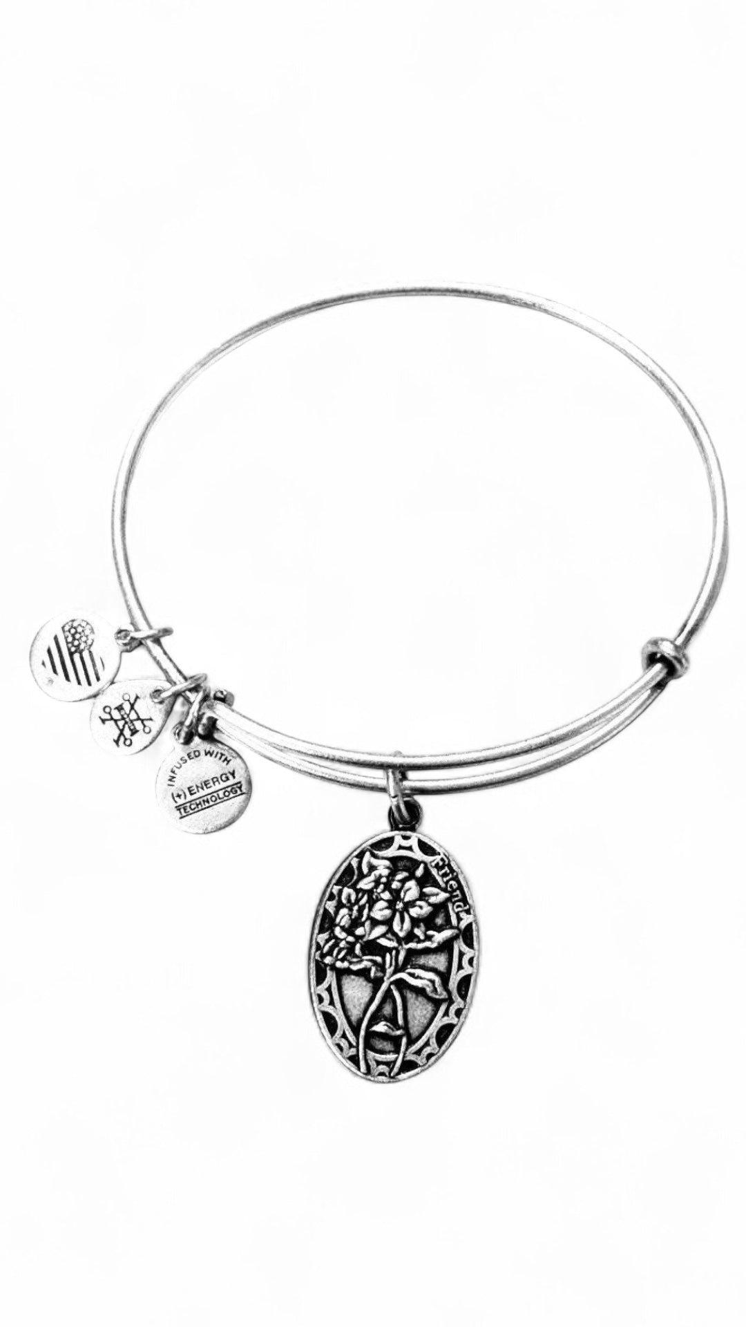 Alex and Ani - Because I Love You ‘Friend’ Periwinkle Charm Bangle Bracelet