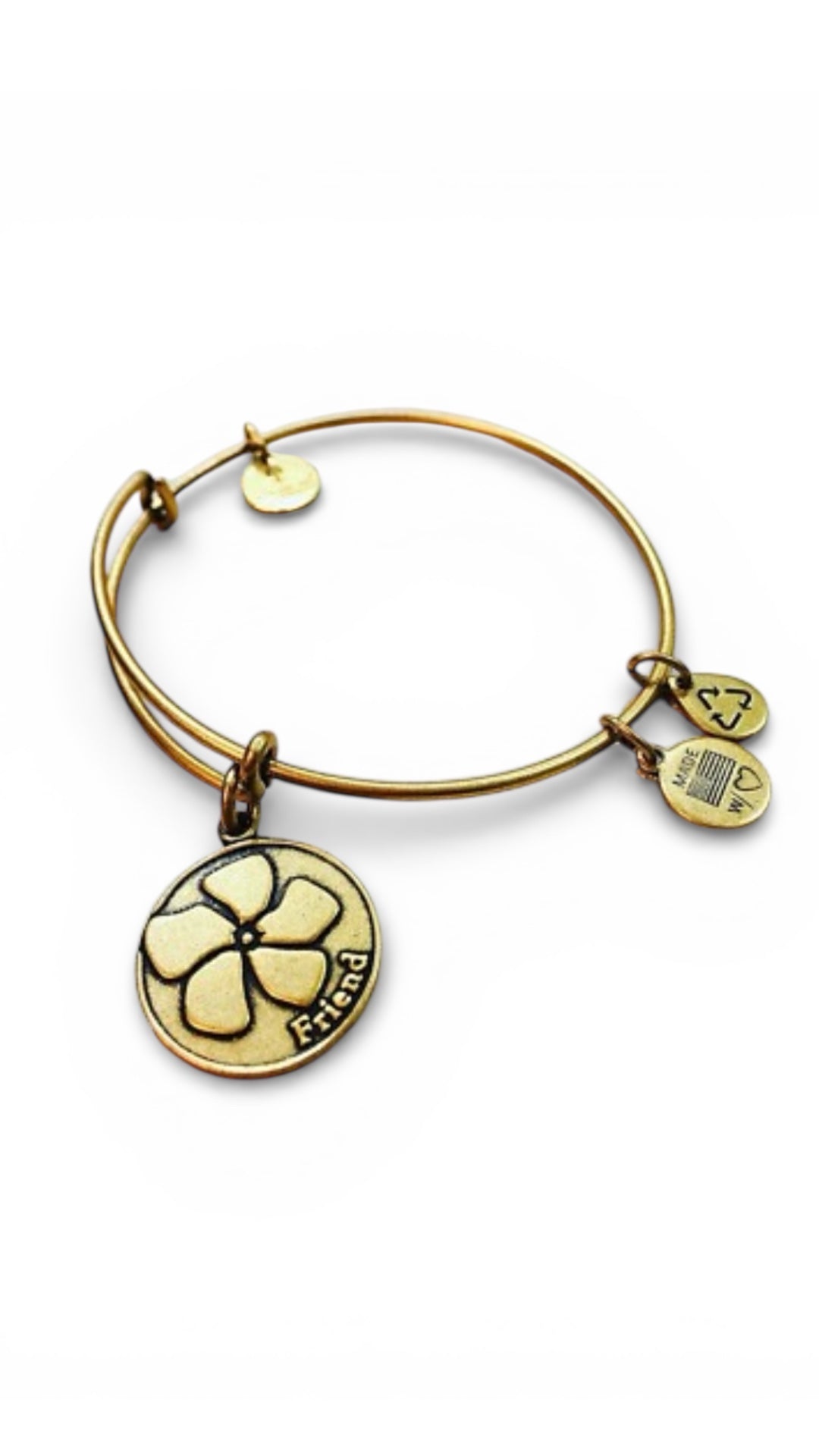 Alex and Ani - Because I Love You ‘Friend’ Flower Charm Bangle Bracelet