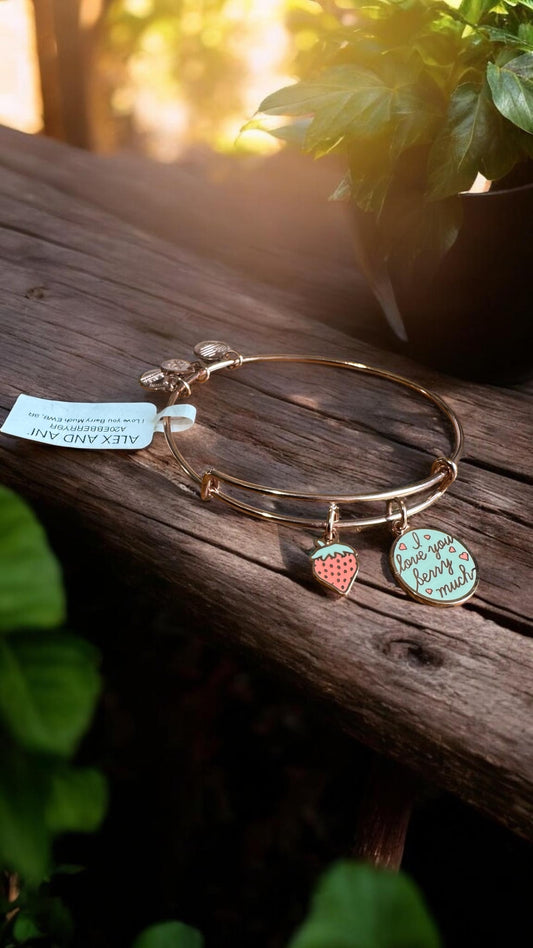 Alex and Ani - ‘I Love You Berry Much’ Duo Charm Bangle Bracelet