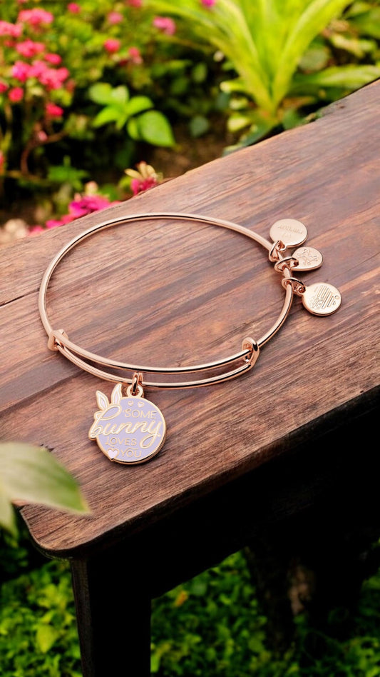 Alex and Ani - Some Bunny Loves You Charm Bangle Bracelet
