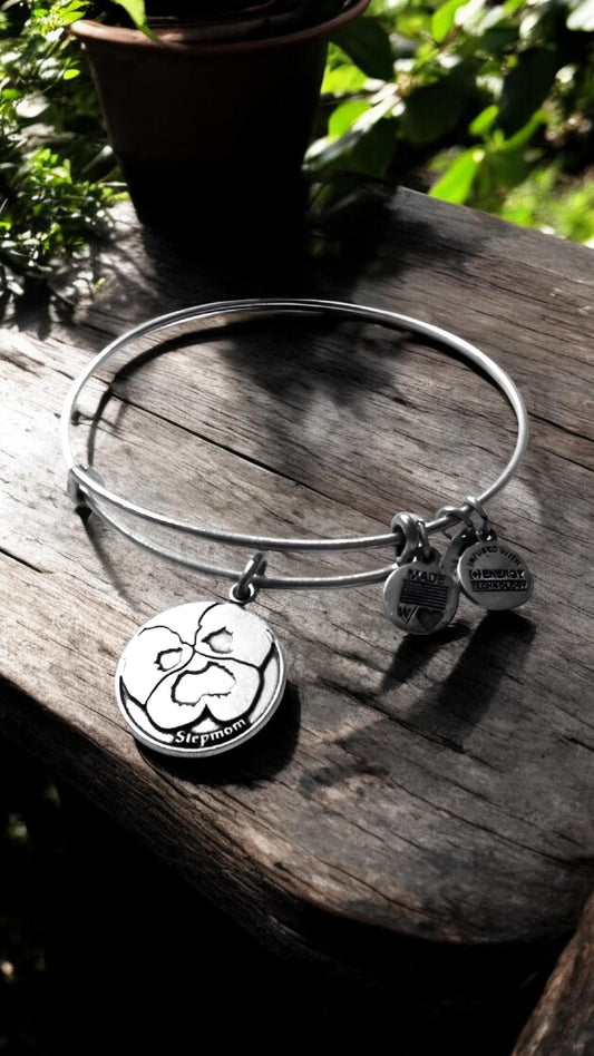 Alex and Ani - because I Love You ‘StepMom’ Charm Bangle Bracelet