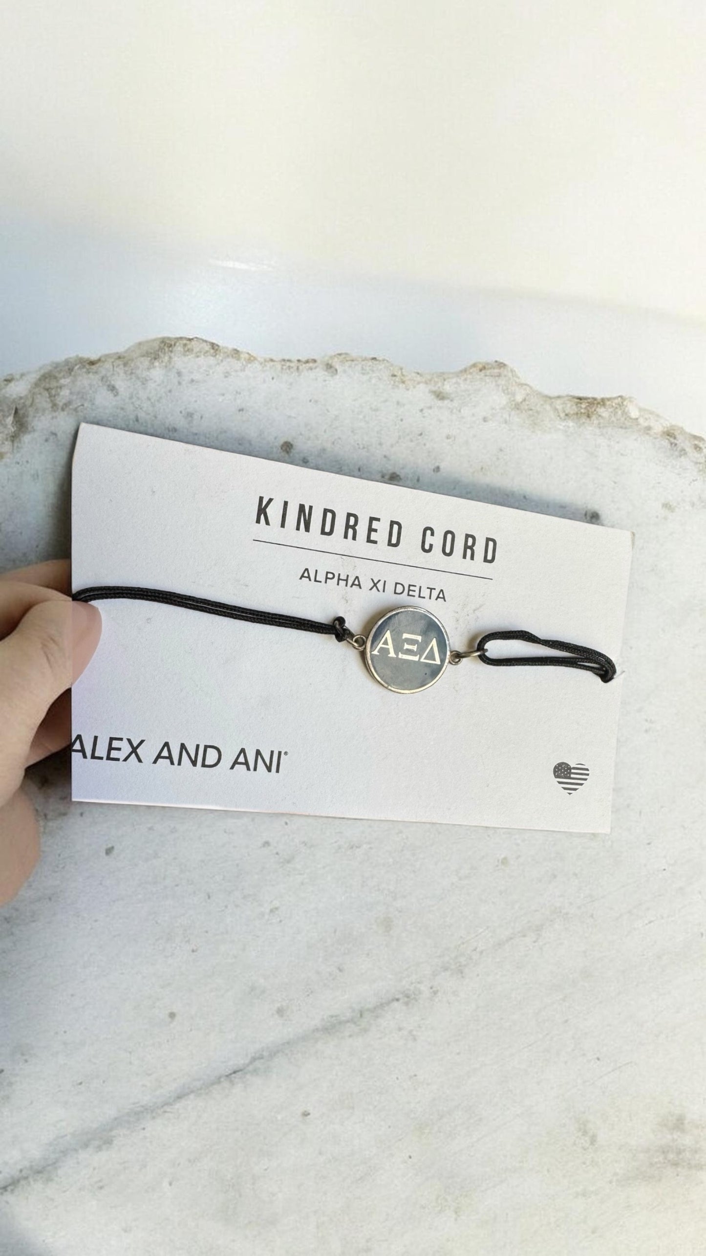Alex and Ani - Alpha Xi Delta Charm Kindred Pull Cord Bracelet