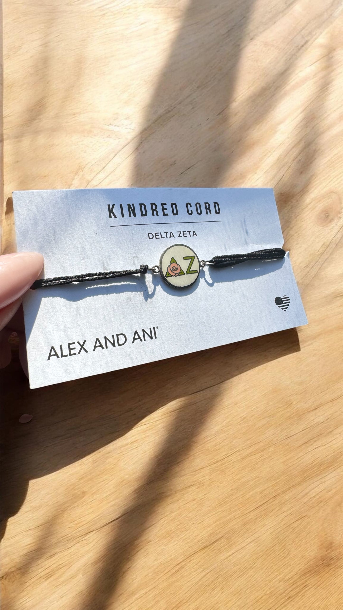 Alex and Ani - Delta Zeta Charm Kindred Pull Cord Bracelet