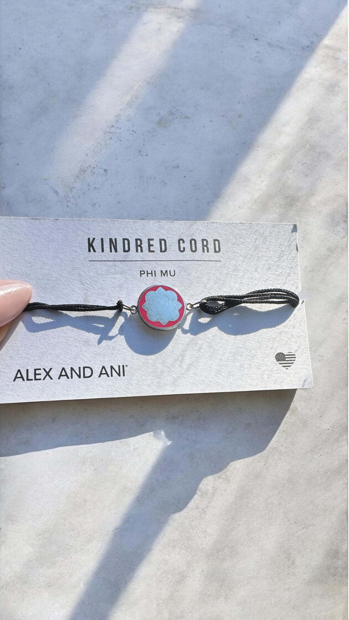 Alex and Ani - Phi Mu Charm Kindred Pull Cord Bracelet