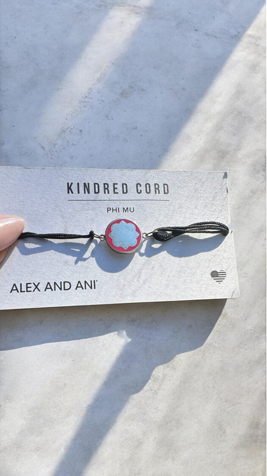 Alex and Ani - Phi Mu Charm Kindred Pull Cord Bracelet