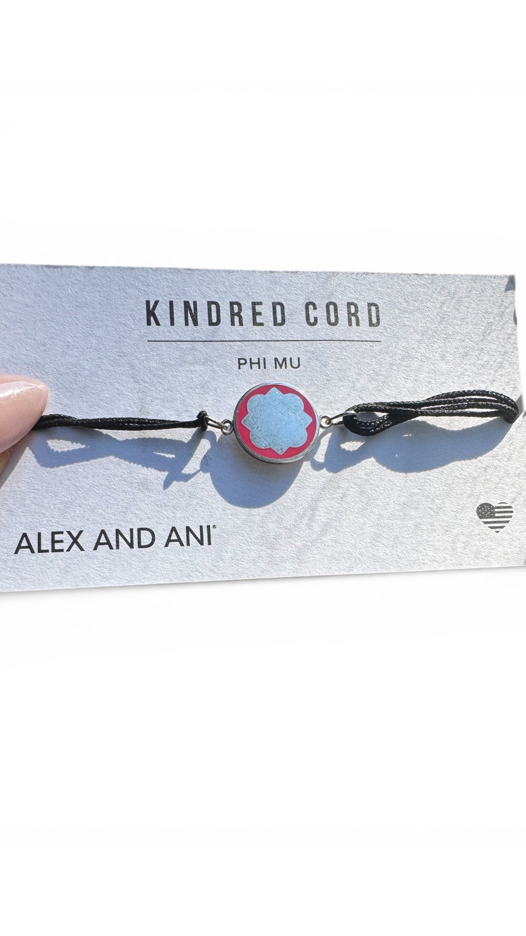 Alex and Ani - Phi Mu Charm Kindred Pull Cord Bracelet