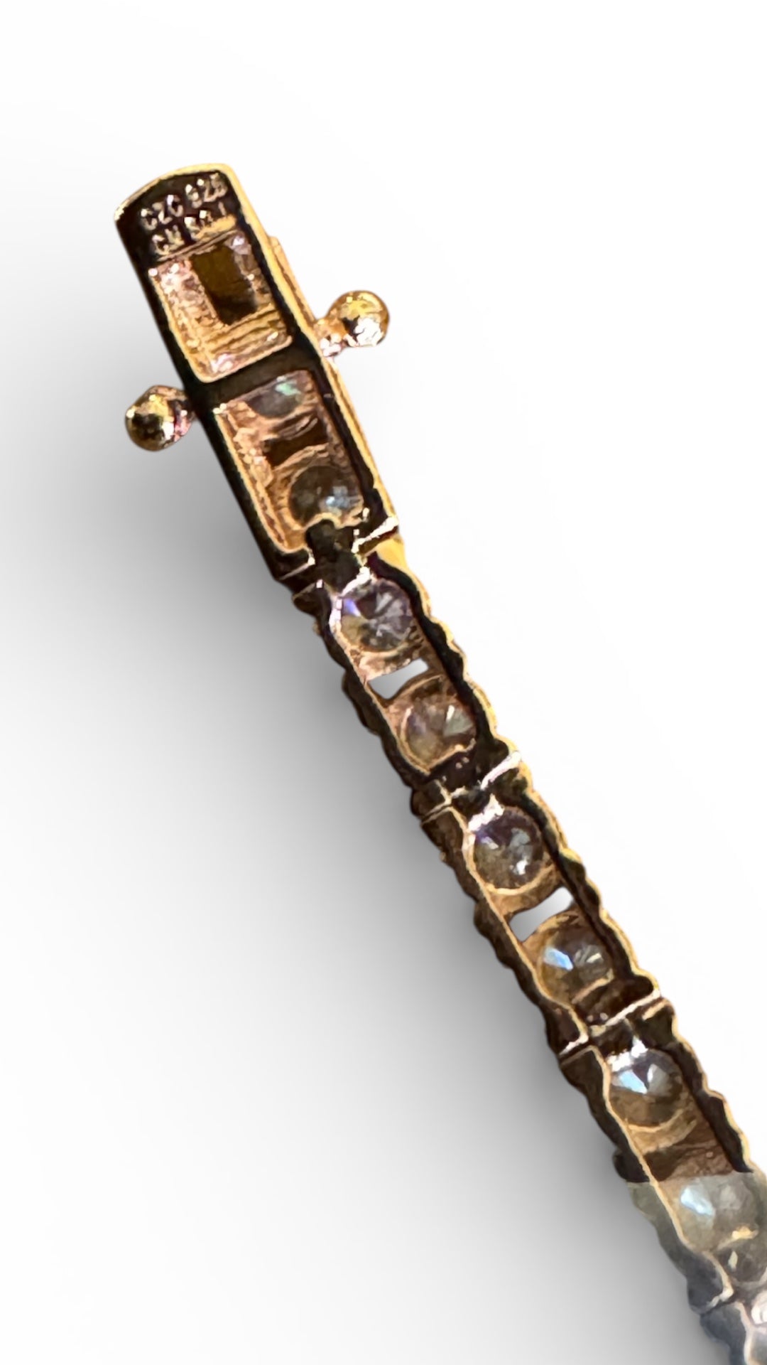 Genevieve Classic Tennis Bracelet CZ Rose Gold Vermeil Over .925 Sterling Silver