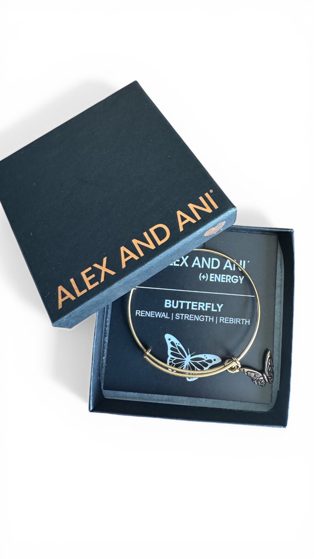 Alex and Ani - Butterfly Charm Bangle Bracelet