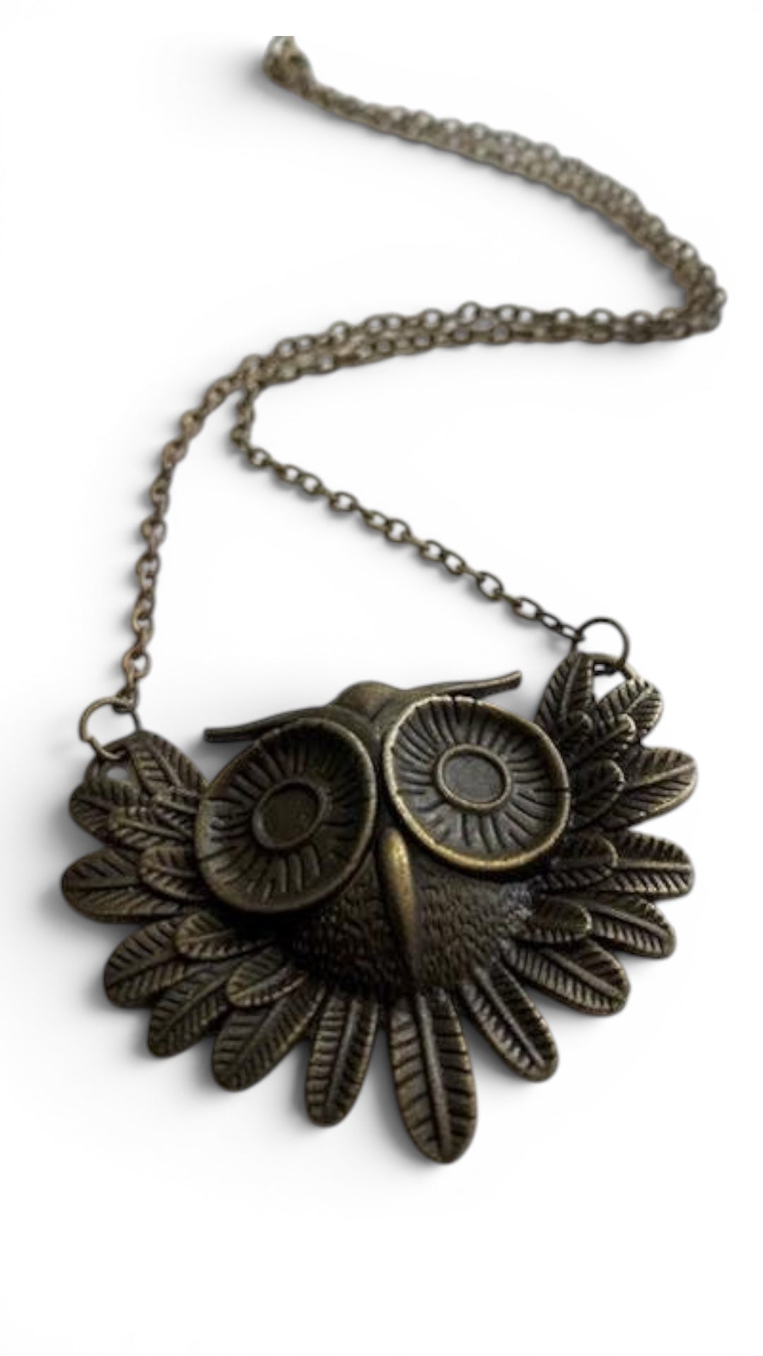 Bronze Owl on Chain with Lobster Clasp