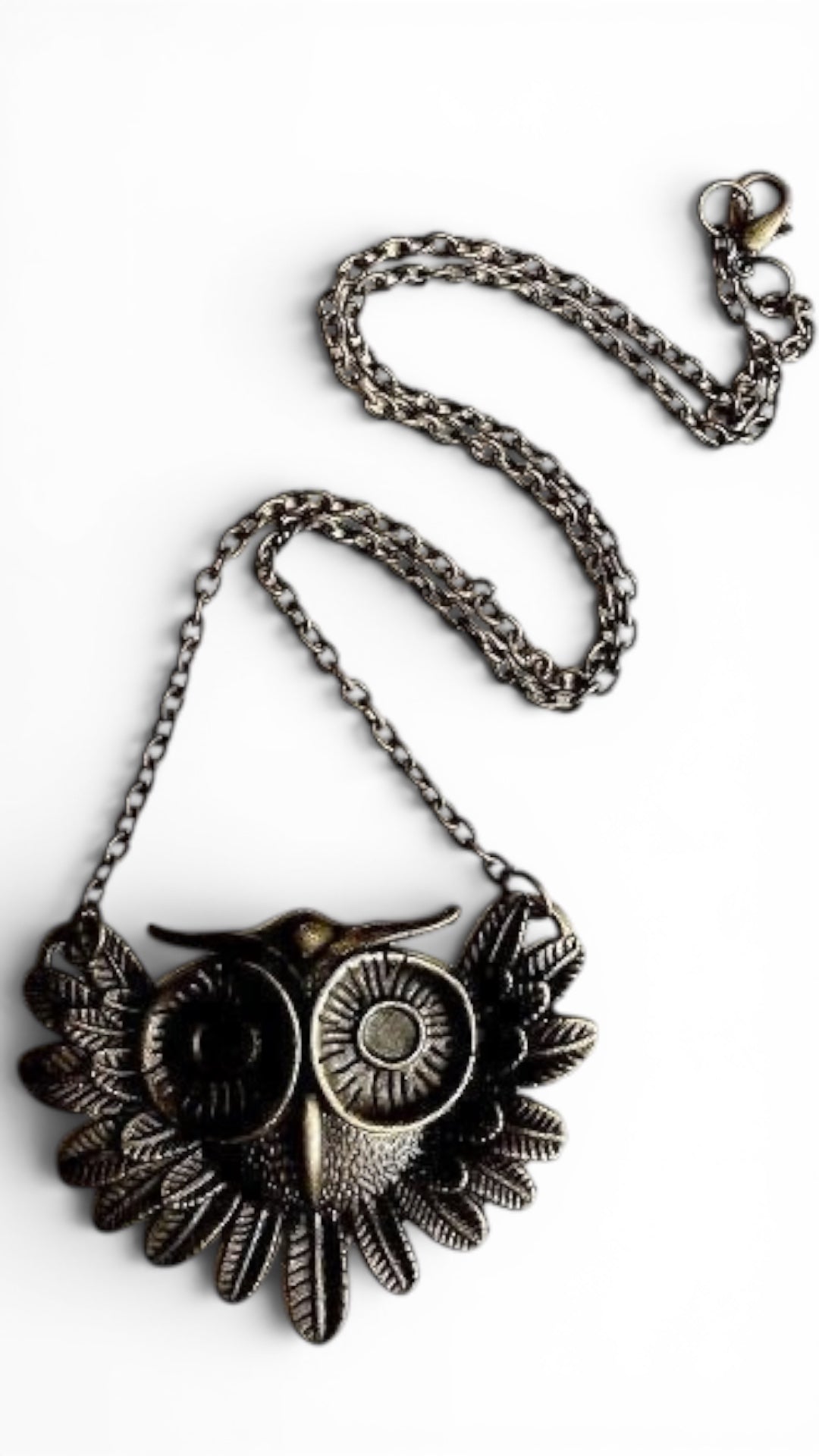 Bronze Owl on Chain with Lobster Clasp