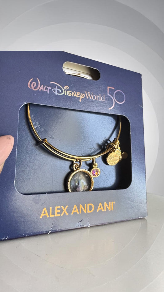 Alex and Ani - Park Exclusive Bracelet - WDW Cinderella’s Castle Charm Rafaelian Gold 50th Anniversary Limited